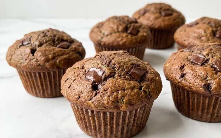 Muffins Double Chocolat Courgette : Moelleux Végétal